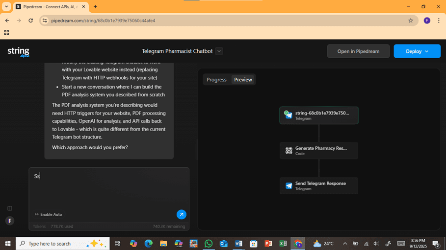 Telegram Pharmacist Chatbot screenshot 1