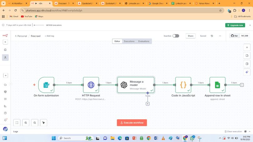 AI-Powered Web Data Extraction & Google Sheets Automation screenshot 1